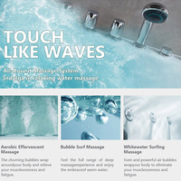Nouvelle tendance Private Label Whirlpool Autoportant Surf Massage Baignoire Bain à remous Piscine Spa Baignoires Manfacuturers