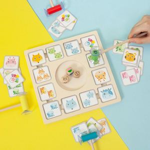 Wholesale Montessori Cognitive <b>Puzzle</b> Card Educational Toys Early Learning Animal Matching <b>Game</b> Parent-child Table Wooden <b>Game</b> - Product Image 2