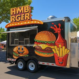 Camions de restauration mobiles en fibre de verre pour hamburgers, grils à poulet, chariots à hot-dogs, remorques alimentaires et stands de bonbons - Product Image 1