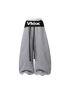 Pantaloni Sportivi Taslan Stile Americano Vintage a Gamba Larga con Doppio Elastico in Vita e Coulisse, Unisex, Streetwear, Vestibilità Ampia, Casual, Lunghi - Product Image 6
