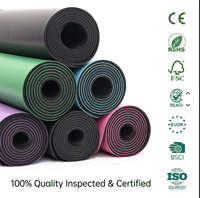 Yoga-Matte aus PU mit Funktioneller Strukturierter Oberfläche, Rutschfest, Ungiftig, Leicht zu Reinigen, Extra Dick für Pilates, Yoga, Zuhause, Fitness & Studio