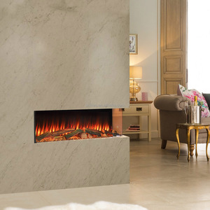 Sang trọng 33 "3D gương nghiền nát kim cương lò sưởi phát sáng ember giường thực tế lai dẫn ngọn lửa chèn <span class=keywords><strong>3</strong></span> mặt xem điện nóng - Product Image 2