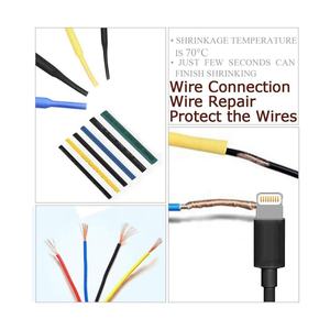 Ensemble de gaines thermorétractables PE, 530 pièces, assortiment de connecteurs de gaines de câbles emballés en boîte, gaines thermorétractables colorées et étanches - Product Image 6