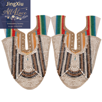 Empeigne de chaussure vintage multicolore ajourée au crochet, patch en dentelle ethnique tissé à la main pour sandales et mules style bohème, fourniture d'usine