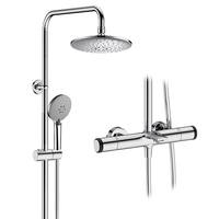 Vente en gros de tout nouveau robinet de douche pluie en laiton exposé pour salles de bain, noyau de valve en céramique à poignée unique chromé fabriqué en Chine