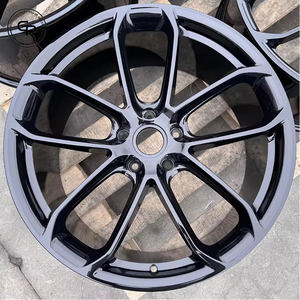 Cerchi Forgiati Personalizzati GPW per <span class=keywords><strong>Porsche</strong></span> 22x12 21x9.5/21x10 5x130 Nero Lucido, Adatti per Macan S GTS Turbo, Ruote per Auto Passeggeri - Product Image 1