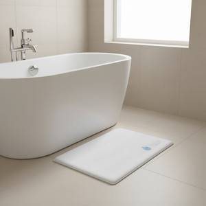 Bath <b>Rug</b> Cotton Rectangle <b>Non</b> <b>Slip</b> Rubber Backing Bathroom <b>Mat</b> Modern Minimalist Design Solid Color Comfortable Floor <b>Mat</b> - Product Image 2