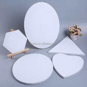 Bview Art <span class=keywords><strong>Toile</strong></span> Ronde <span class=keywords><strong>Triangle</strong></span> Hexagone <span class=keywords><strong>Toile</strong></span> Extensible Parfait pour Acrylique Verser Acrylique ou Peinture à l'Huile - Product Image 6