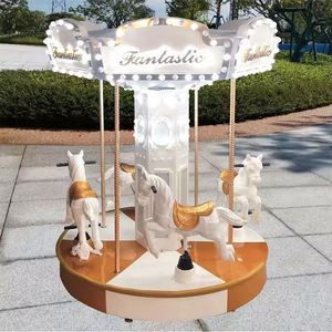 Best-Selling Coin-Operated <b>Arcade</b> Game Console 6 Luxury Turnhorse Playground for Indoor Outdoor Use Children's Ride Carousel - Product Image 4