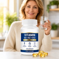 Complément Alimentaire OEM Marque Blanche 120 Capsules Vitamine D3 K2 B12 Soutien Immunitaire Certifié ISO22000 Emballage Personnalisé