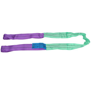 Eslinga de poliéster de alta tenacidad de 1-12 toneladas, eslinga de elevación dúplex de doble capa con eslinga plana y ojos reforzados - Product Image 4