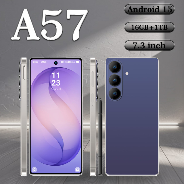 A57 5G Smartphone 8000mAh 7.3" AMOLED 120Hz 108MP Camera 16GB+1TB Dual SIM MTK Dimensity Quick Charge 50-59W Multilanguage