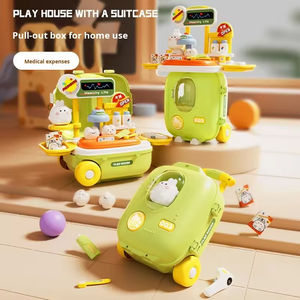 Valise de jeu de cuisine pour enfants, sac à dos de rangement en pâte à modeler motif lapin mignon, accessoires et outils médicaux réalistes, ensemble de jeu de cuisine - Product Image 6