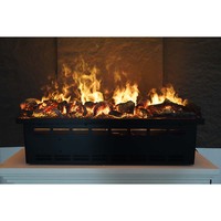 Cheminée électrique à vapeur d'eau 120 cm avec application TUYA, effet flamme froide, télécommande, pour salon