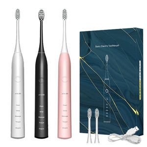 Brosse à dents électrique sonique rechargeable pour adultes, étanche, avec 2 têtes, idéale pour les couples, un cadeau idéal - Product Image 1