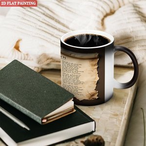 Mug en céramique noir givré de 11 oz, tasse à sublimation magique changeant de couleur, utilisation à long terme, réutilisable - Product Image 3