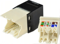 Conectores Keystone Jack Hembra RJ45 Cat6 Cat6e UTP para Panel de Conexiones RJ45