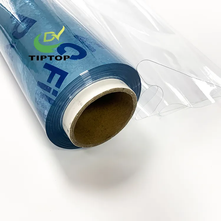 Tiptop transparent Super Clear Pvc Soft mattress Film Flexible Vinyl Plastic Sheet Roll For Protective Cover