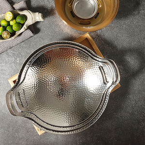 Friteuse à double anse en acier inoxydable 304 de haute qualité Zunck, à motif martelé, chauffe-plats pour hôtels et restaurants - Product Image 4