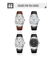 Reloj de Cuarzo SKMEI 2025 con Caja de Aleación, Esfera Delgada y Elegante, con Correa de Cuero de Lujo para Hombre de Negocios