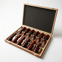 Ensemble de 12 ciseaux à bois en acier au chrome vanadium 60CrV, ciseaux à bois de qualité allemande, gouges de gravure, bricolage artisanal
