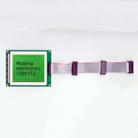 Module d'affichage LCD à matrice de points graphique STN Crystal Electronics MJ128112, écran jaune-vert avec texte noir 5V pour étage d'ascenseur