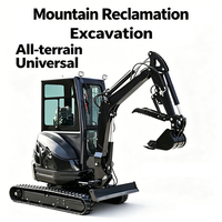 Mini-excavatrice 0,025-0,6 m³, modèles 08-135, profondeur de creusement 1300-5095 mm pour vergers et serres