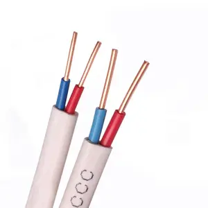 Wholesale 2*0.75 Electrical wire 2*2.5 Blvvb 4 cable 5core Core Assembly Flat electric Cable Bvvb PVC house building wire