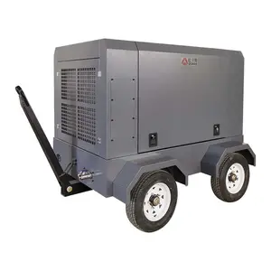 China Supplier High Efficiency Electric Combined Screw Type Portable Air Compressor For Outdoor Work