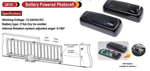 LM101 Battery Powered An Toàn Photocell Máy Phát Không Dây Hồng Ngoại Cảm Biến Photocell 180 Độ Xoay Chùm Mắt - Product Image 6