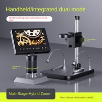 Microscope numérique électronique haute définition V16 avec écran LCD et éclairage à 8 LED pour la réparation de téléphones portables/montres et de cartes de circuits
