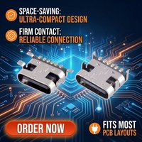 Konektor Wanita Tipe C 6P/16P Soket USB 3.1 Antarmuka Pengisian Daya Transfer Data Definisi Tinggi dengan 4 Pin Tetap