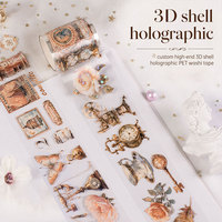 Rouleaux d'autocollants en PET mat 3D personnalisés pour journal créatif