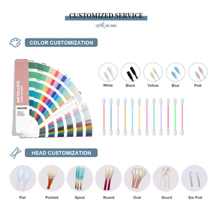 Tête de <span class=keywords><strong>gourde</strong></span> stérile jetable coton-tige bâton de papier doux coton-tige pour bébé en coton de haute qualité - Product Image 4
