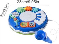 Multi-Functional Educational Plastic Puzzle Music Keyboard Piano Microphone Light Children's Drum Toys