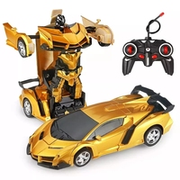 Télécommande de chargement, déformation de la voiture, télécommande à un bouton, voiture Robot, jouet pour enfant, voiture cadeau