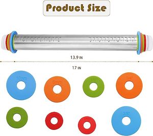 Adjustable Stainless Steel <b>Rolling</b> Pin Baking Leather Kneading <b>Tool</b> for Dough & Flour Pastry Boards & <b>Tools</b> - Product Image 4