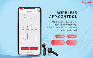 Jinghao แอปอัจฉริยะชาร์จได้ไร้สายแบบสองหูสีดำสีขาวพร้อมเครื่องช่วยฟังบลูทูธ - Product Image 4