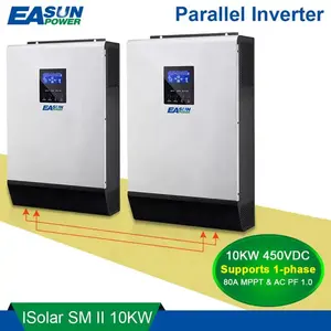 Easun Vermogen 48V 10kw 3 Fase 220V 230V Op Off Grid Hybride Zonne-Energie Omvormer