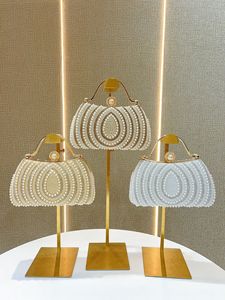 Sacs de soirée de luxe pour femmes, portefeuille à chaîne unique, design coquille, perles et diamants, sac à bandoulière, sacs de soirée, sacs à main de mariage - Product Image 4