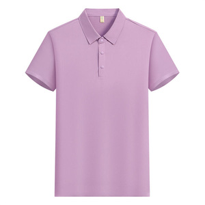 เสื้อโปโลผู้ชายทรงเย็นสบาย รุ่นพรีเมียม ผ้าโพลีเอสเตอร์ถัก สีพื้น แขนสั้น เหมาะสำหรับใส่ทำงานในฤดูร้อน - Product Image 3