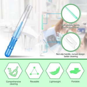 Interdental Brush Tooth Floss Tooth Cleaning Tool <b>Toothpick</b> Dental Tooth Flossing Head Oral Dental Flosser 60pcs Per Bag - Product Image 5