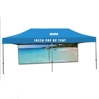 Tente imperméable Dtent 10x10 pieds avec impression, structure en aluminium, tente pop-up facile à monter, accepte l'impression personnalisée, pour salon professionnel
