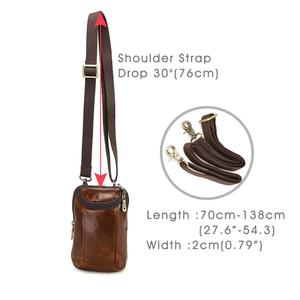Livraison Gratuite Nouvelle arrivée noir hommes sac de taille <span class=keywords><strong>en</strong></span> cuir véritable petit sac <span class=keywords><strong>banane</strong></span> sac à <span class=keywords><strong>bandoulière</strong></span> - Product Image 5