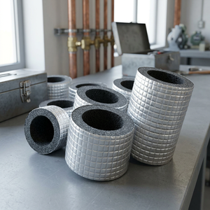 ท่อฉนวนโพลีเอทิลีนเคลือบด้วยฟอยล์อะลูมิเนียมและโฟม PE - Product Image 3