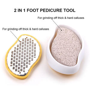 Vente <span class=keywords><strong>en</strong></span> gros de <span class=keywords><strong>lime</strong></span> <span class=keywords><strong>à</strong></span> pied <span class=keywords><strong>en</strong></span> <span class=keywords><strong>pierre</strong></span> ponce <span class=keywords><strong>naturelle</strong></span> 2 <span class=keywords><strong>en</strong></span> 1 <span class=keywords><strong>en</strong></span> acier inoxydable kit de pédicure professionnel râpe <span class=keywords><strong>à</strong></span> pieds ensemble de dissolvant de peau morte - Product Image 3