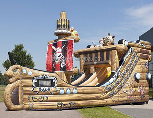 Château gonflable avec <span class=keywords><strong>toboggan</strong></span> aquatique Hupfburg <span class=keywords><strong>XXL</strong></span> Piratenschiff pour enfants - Product Image 2