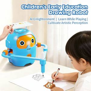 Robot de <span class=keywords><strong>Peinture</strong></span> Intelligent Automatique pour Enfants, Carnet d'Apprentissage de la <span class=keywords><strong>Peinture</strong></span>, Fonction de Reconnaissance par Capteur <span class=keywords><strong>Monti</strong></span> Card, Rechargeable - Product Image 2