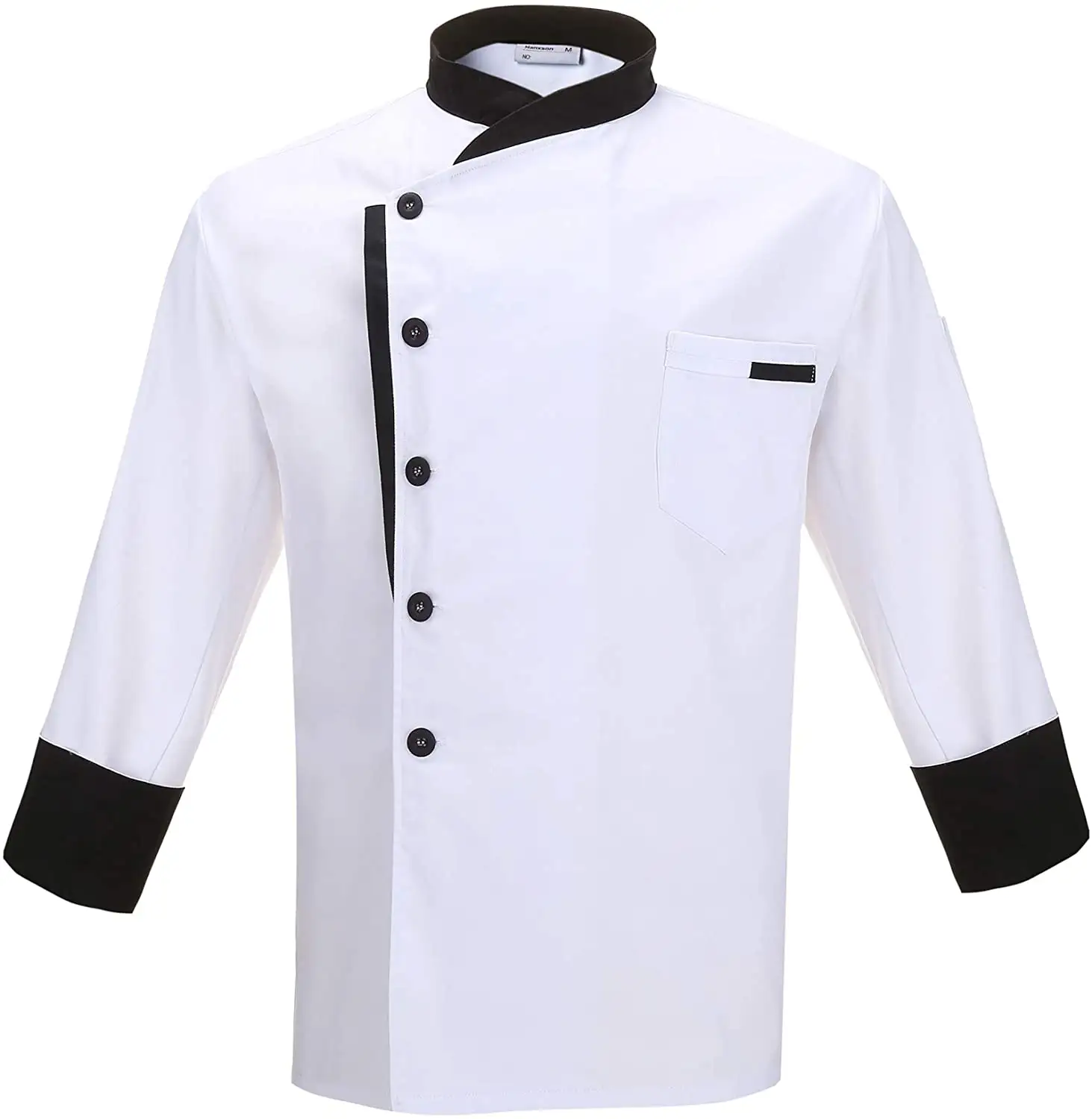Uniforme de chef executivo, mangas compridas de alta qualidade, jaquetas curtas de chef de cozinha, uniforme de restaurante, logotipo