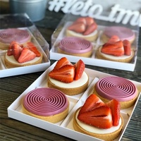 Boîte à cupcakes et desserts en PVC recyclable à 4/6 compartiments pour fêtes de mariage, thés de l'après-midi et plats à emporter